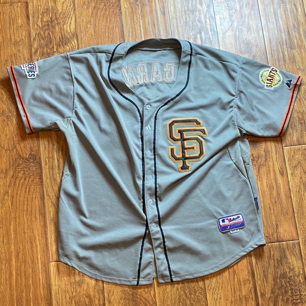 Majestic Madison bumgarder Gray Giants size 56 Baseball Jersey